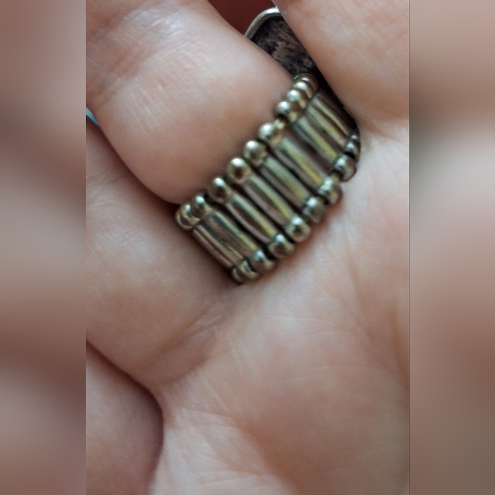 Silver Tone Rhinestone Adjustable Ring - Picture 3 of 3